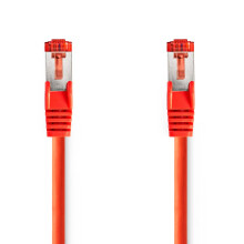 Cabo de rede CAT6 | RJ45 macho | RJ45 macho | S/FTP | 1,00 m | Rodada | LSZH | Vermelho | Rótulo