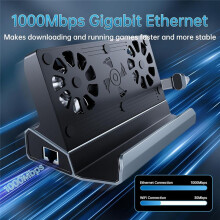 Docking Station for / Ally/Legion Go,10 in 1 Dual Fan Dock 1000Mbps Ethernet,3.0 PD100W Charging