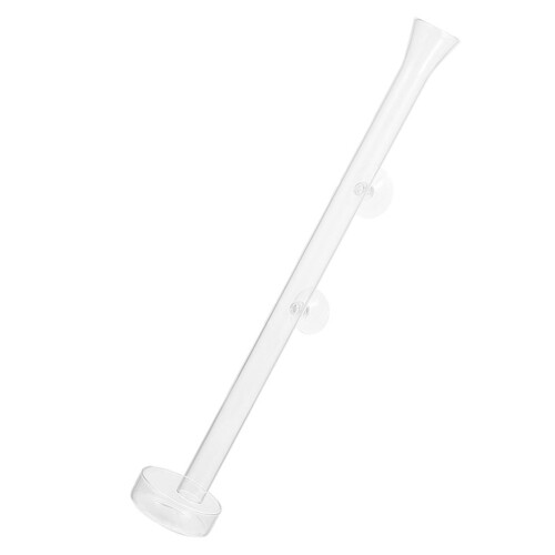 2Sets Fischfutterrohr Mit Futtertablett Transparent Für Aquarium