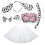 2Sets Haarreif Set Mit Schleife & Tutu Rock Bunt 1