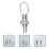 8Pcs Silver Spring Plunger with Pull Ring Stainless Steel Safety Pins 8