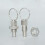 8Pcs Silver Spring Plunger with Pull Ring Stainless Steel Safety Pins 11