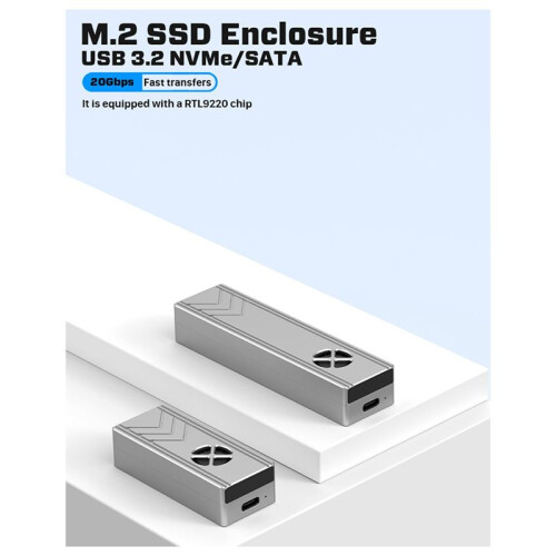 New 20G M.2 Solid State Drive Box NGFF-NVME Dual Protocol External Reading Notebook Mobile Phone Office Use Short 2