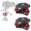 2pcs Tripod Leveling Base, Camera Leveler Tripod Leveler 3-Axis Tri-Wheel  3/8in Thread +/-5 Precision Adjustment 2