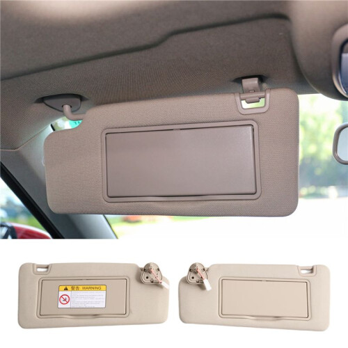 Car Left Right Sun Visor with Make- Mirror Beige for  T700 T800 1