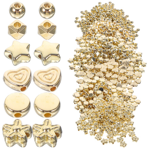 2400Pièces Perles Dorées En Plastique Pour DIY