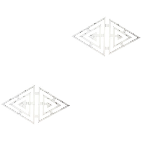 2Stk Doppellineal Für Und Patchwork Transparent Weiß 2