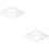 2Stk Doppellineal Für Und Patchwork Transparent Weiß 6