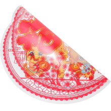 60Pièces Autocollants Vitre PVC Fu Rouge Amovibles Décor Nouvel An