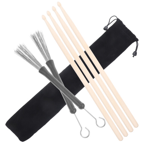 3Ensembles Baguettes Basse Érable Caoutchouc Kit Percussion