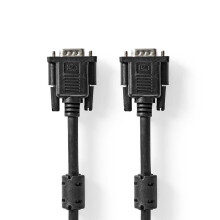 Cablu VGA | VGA Mascul | VGA Mascul | Placat cu nichel | Rezoluție maximă: 1280x768 | 5,00 m | rotund | ABS | Negru | Eticheta