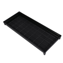2Pièces Plateau Support Pot Plastique Noir Antidérapant Résistant
