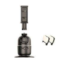 Gimbal Intelligente AI con Rotazione A 360, Rilevamento Automatico del Viso, con Doppia Luce di Riempimento per Stabilizzatore per Smartphone,