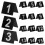 45Pièces Numéros De Porte Table Noir Stables 1