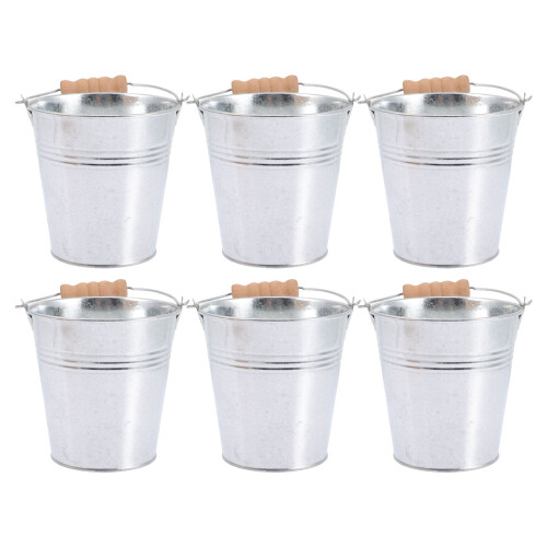 12Pièces Seaux À Collations Rangement Portable Fer Couleurs Variées 1