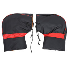 3Paires Moufles Guidon Hiver Noires, Imperméables Et Peau Douce