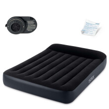 Materasso Gonfiabile 203x152 cm con Pompa Velour Bed Intex 64150ND