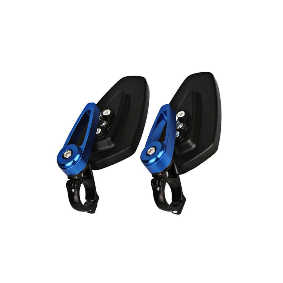 (Blue) Pair Cnc Handle Bar End Rearview Side View Mirrors Fit For Motorcycle Blue 6468846009450