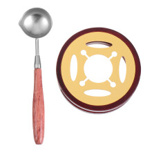 2Sets Handlicher Wachsschmelzofen Mit Holzlöffel Für Siegelwachs