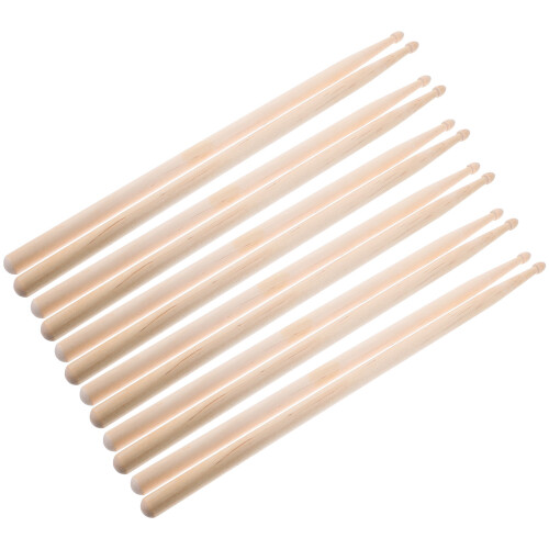 12Paires Baguettes De Percussion Bois D'érable Durables Pour Débutants
