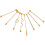 16Pièces Boucles D'oreille Dorées Acier Inoxidable Mode Simple 1