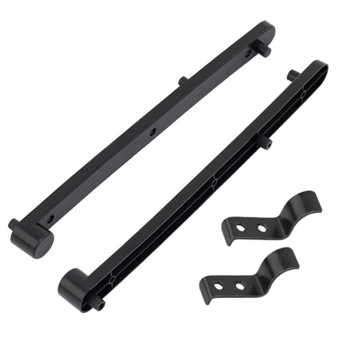 4Ensembles Rails Cachés Escamotables Pour Noir Fer