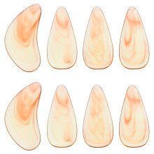 16Pièces Accessoires Guzheng Orange Ongles Faux Main Confort