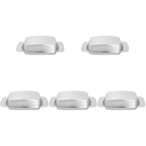 5Stk Butterdose Mit Deckel Und Käsefach Aus Silber 1