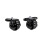 4Pièces Boutons Manchette Noir Style Noué Pour 1