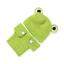 2Pièces Tenues Vertes Bébé Pour Photos Costume - Tricoté