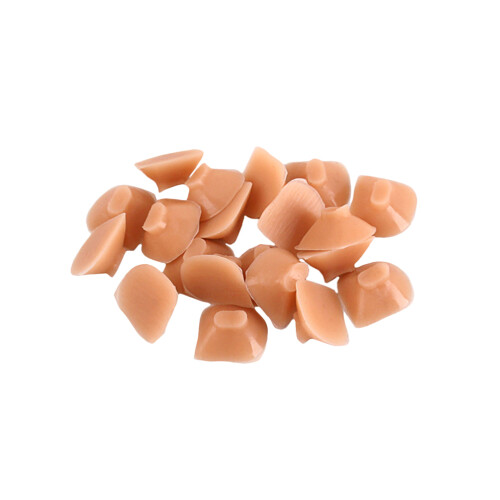 60Pcs Flute Accessory Light Brown Silicone Horn Key Pads Durable