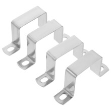 24Pcs Durable Silver U Brackets Mounting Clamps for Heavy Support