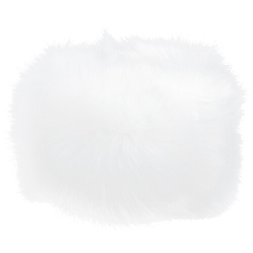 2Pcs White Plush Cuff Covers Warm Oversleeve for Winter Protection