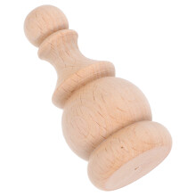 3Pièces Embouts En Bois Sculpté Khaki Pour DIY Décor