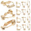 90Pièces Clips Oreilles DIY Cuivre Rose Inaltérables Pour Types 1