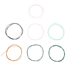 12Pièces Jeu Cordes Guitare Acoustique Métal Durable Couleurs Assortis