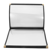 2Pièces Pochette Menu Transparent A4 PVC Variée Pour Café