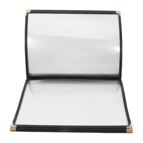 2Pièces Pochette Menu Transparent A4 PVC Variée Pour Café