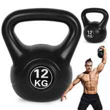 Kettlebell 12 kg per esercizi, manubri, palla pesi, carico fitness, ModernHome