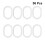 108Pcs White C Shape Curtain Rings Lightweight Shower Hooks 10