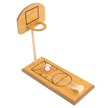 2Ensembles Jeu De Basket Manuel En Bois Pour Enfants Marron Clair