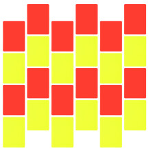 48St Eenvoudig Grip PVC Voetbal Scheidsrechter Kaarten Rood