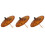 3Pcs Brown Oiled Paper Umbrellas for Dancing Decor Solid Wood Handle 3