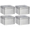 4Pcs Silver Tinplate Wedding Candy Cans Portable Gift Packing Boxes 2