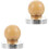2Pcs Coffee Pressing Tamper Metal with Comfortable Wood Handle 5