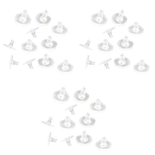 300Pcs Premium Silicone White Earring Safety Backs Secure and Stretchy 2