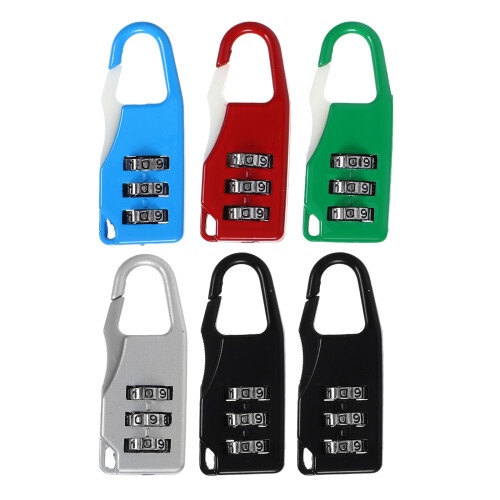 24Pièces Cadenas En Zinc, 3 Chiffres, Multi-Couleurs