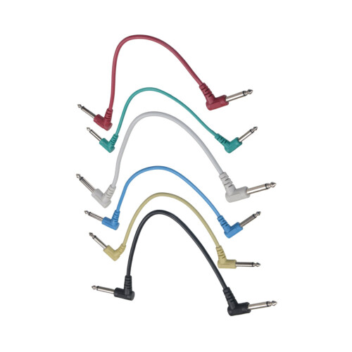 18Pièces Câbles Patch Effet Guitare Coude Multicolores Matériau Solide