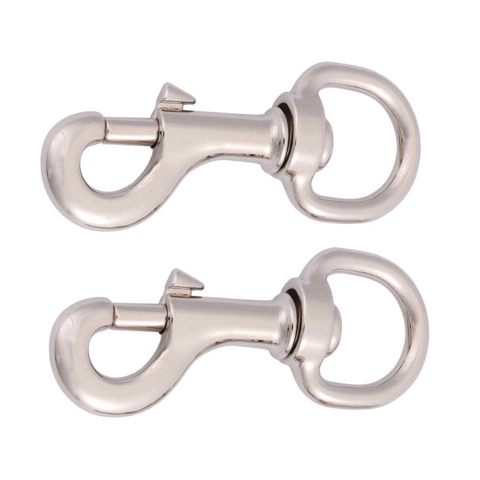 4Pcs Zinc Alloy Pet Harness Clips White Swivel Snap Hooks For Leashes 3652346149584