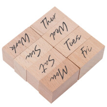 2Pcs Wooden Stamps Assorted Colors Durable DIY Scrapbooking Office Use
